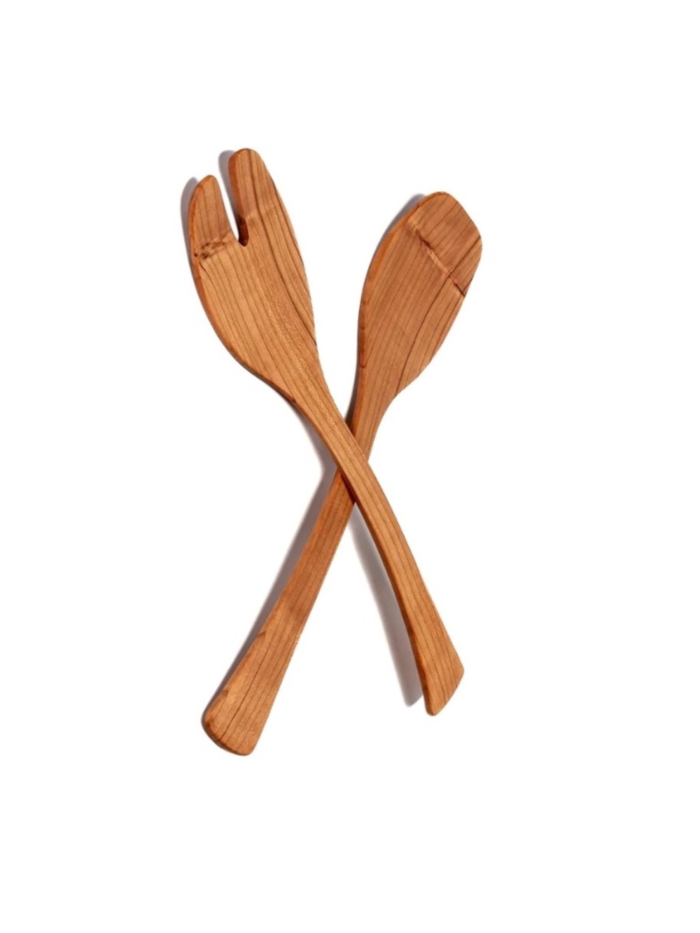 Andrew Pearce Wooden Salad Servers for Large Cherry Bowl